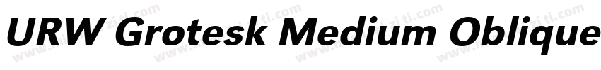 URW Grotesk Medium Oblique字体转换